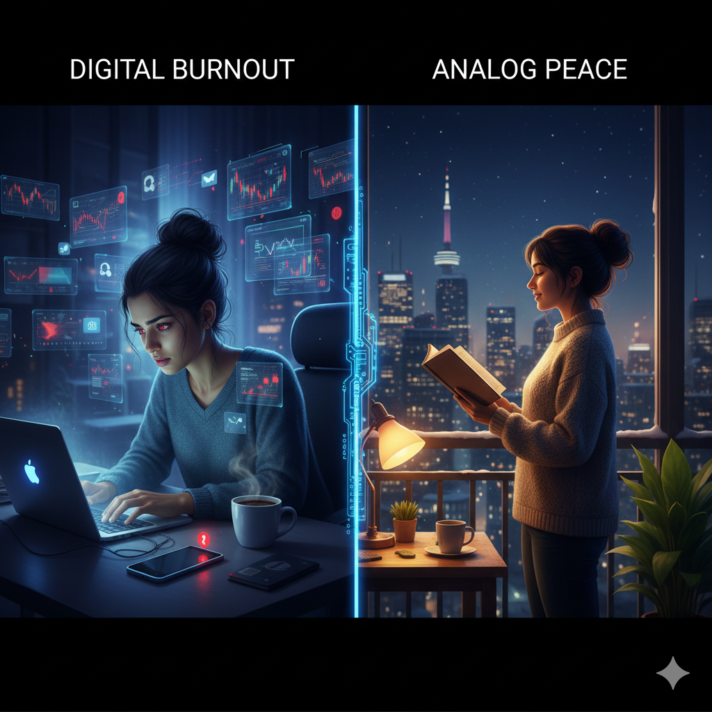 image depicting digital burnout