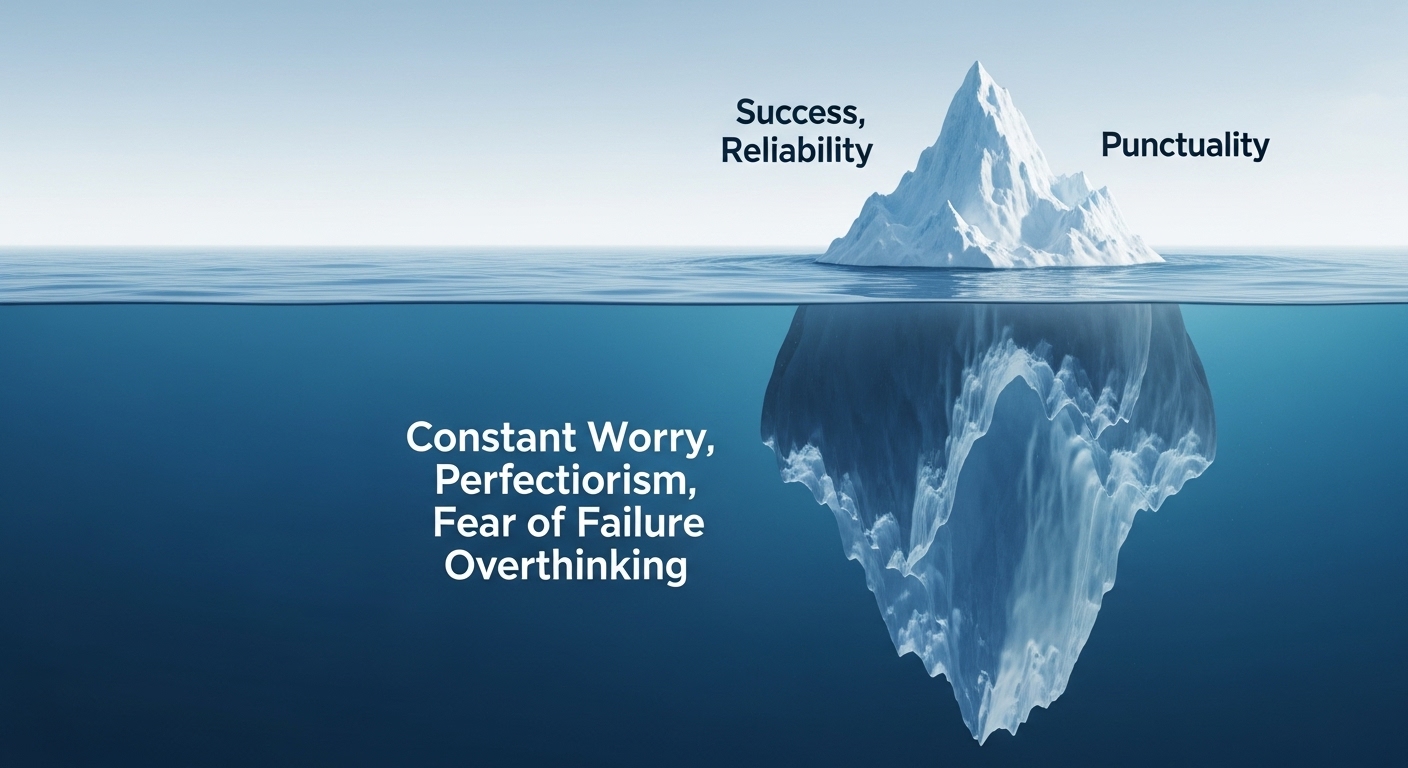 image showing what its like being a person with high functioning anxiety